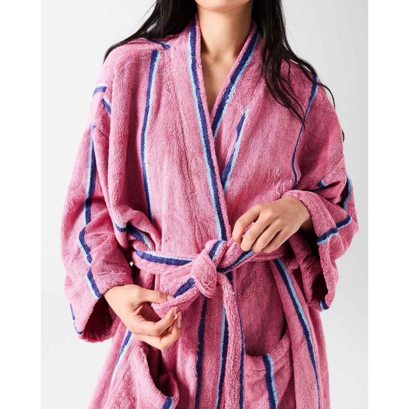 Kip&Co Blushing Stripe Bamboo Terry Bath Robe image number 3